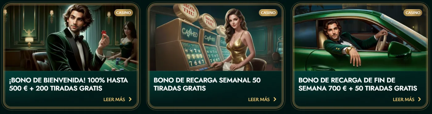 Bono de bienvenida Cashed casino